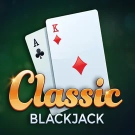 Classic Blackjack slot logo by Red Tiger Gaming at Wolf Casino