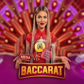 Mega Baccarat logo by Pragmatic Play at Wolf Casino